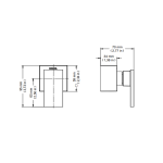 Acabamento Registro Edge  (de) Deca  3/4  Grafite Escovado - Docol