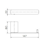Papeleira 960806 Docol Flat Cromado - Docol