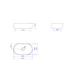 Cuba De Apoio Oval Branco Slim 500mm - Deca