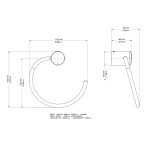 Porta-toalhas Argola Single Cromado - Docol