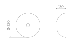 Cuba De Apoio Redonda Branco  320x130mm - Docol Louças