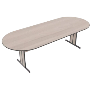 MESA DE REUNIÃO OVAL TORONTO - BASE RETANGULAR