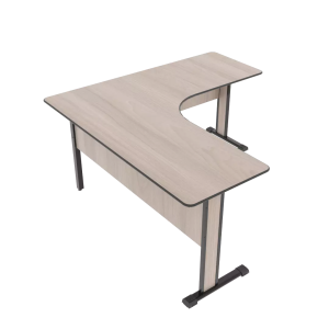MESA EM L PARA ESCRITÓRIO TORONTO - BASE OBLONGO