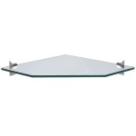 Prateleira de Vidro Tramontina Glass Quadra Canto com Suporte Injetado 250x250x8mm