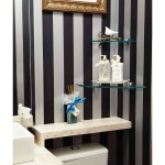 Prateleira de Vidro Tramontina Glass Quadra Canto com Suporte Injetado 250x250x8mm