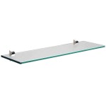 Prateleira de Vidro Tramontina Glass Reta com Suporte Injetado 400x150x8 mm