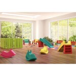 Escorregador Infantil Tramontina Zip em Polietileno Amarelo e Vermelho